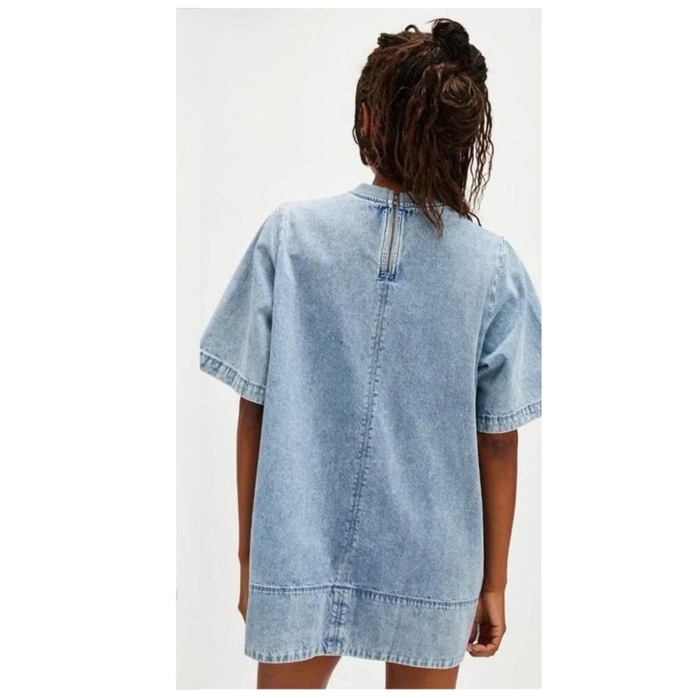 Free People Harlow Denim Minidress Size Small - Picture 2 of 13